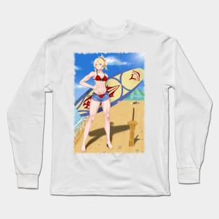 Mordred Summer Shorts Background Jagged Long Sleeve T-Shirt